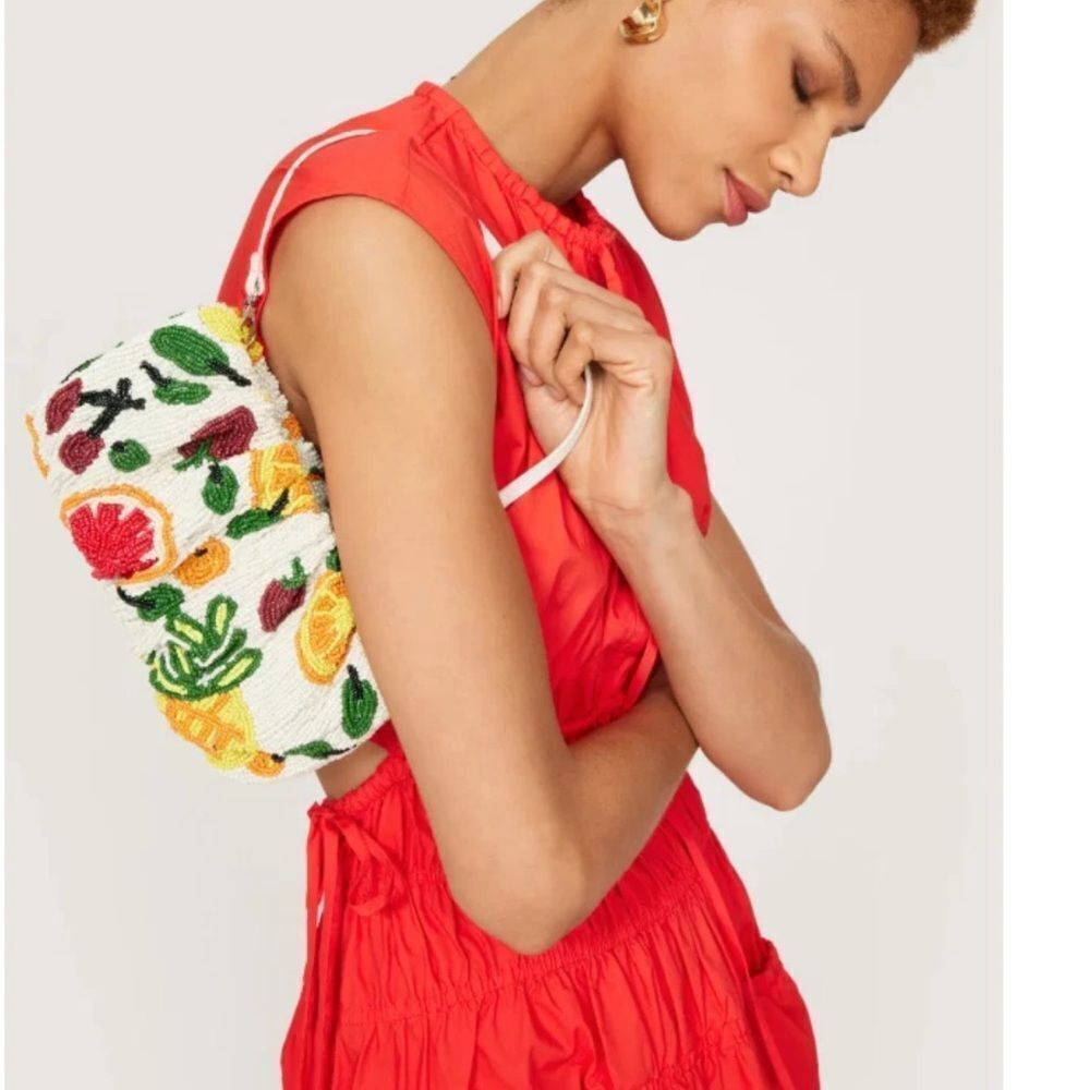 Staud Beaded Beaded Bean Shoulder Bag